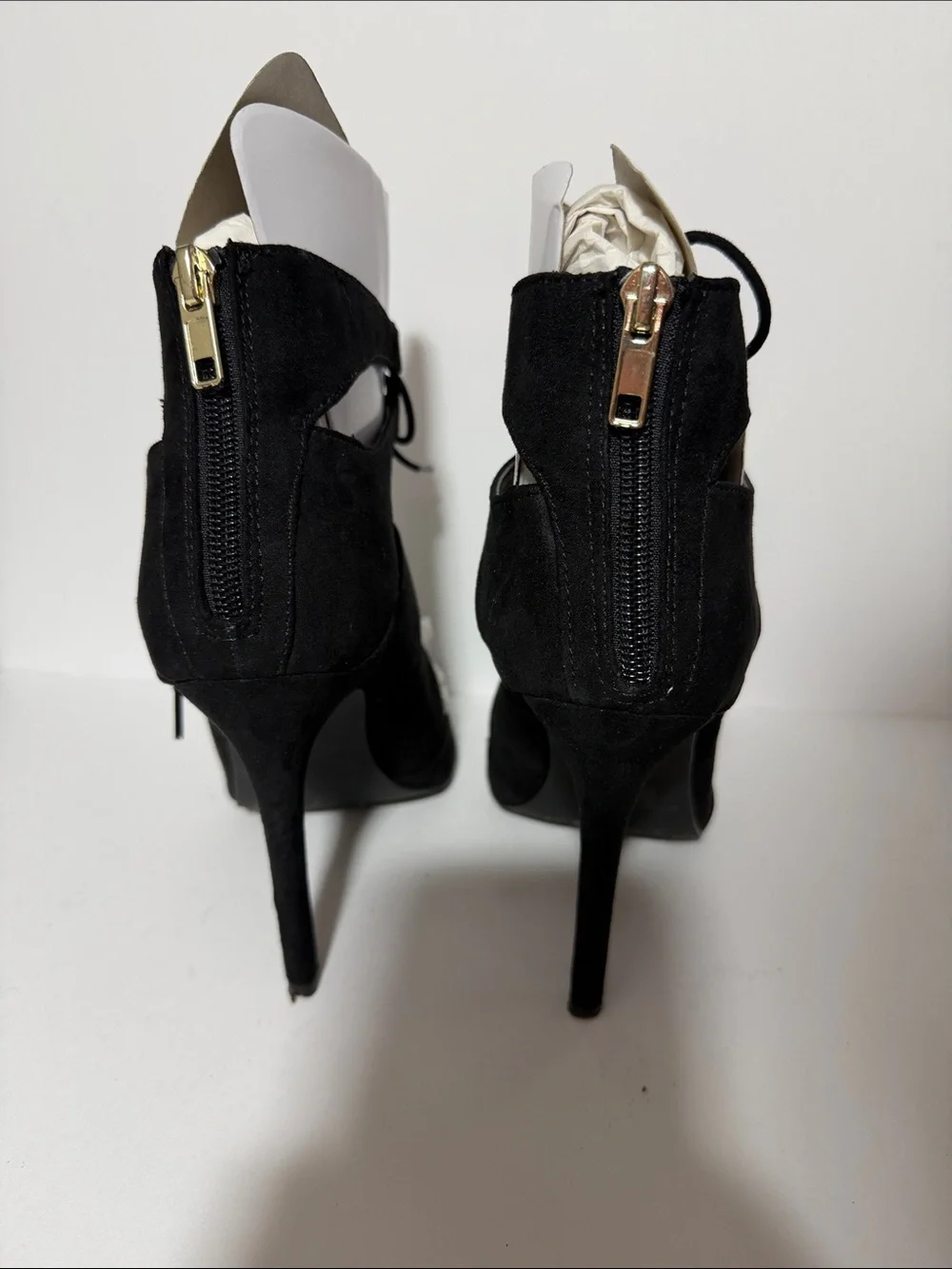 Forever 21 Black Lace-Up Strappy High Heels